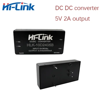 Módulo de fuente de alimentación del convertidor de 24V a 5V CC 18-36V Entrada 5V 2A salida HLK-10D2405B fuente de alimentación hi-link 1