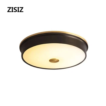 

Lamparas de techo American Black Copper LED Ceiling Lamp for Bedroom Modern Study Hanglamp Kitchen Decoration Light Fixtures
