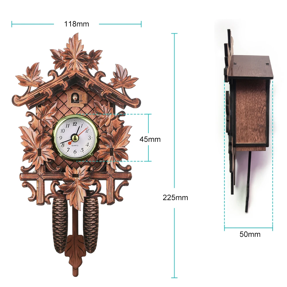 Настенные часы с кукушкой деревянной стене висит красивые часы арт Винтаж часы с маятником масляной живописи настенные украшения для дома Кафе Ресторан