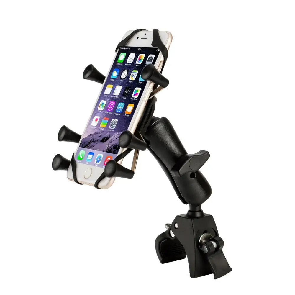 

Scooter Phone Holder Universal Motorcycle Bicycle Handlebar Mount Cell Phone Grip Holder with Security Rubber Band