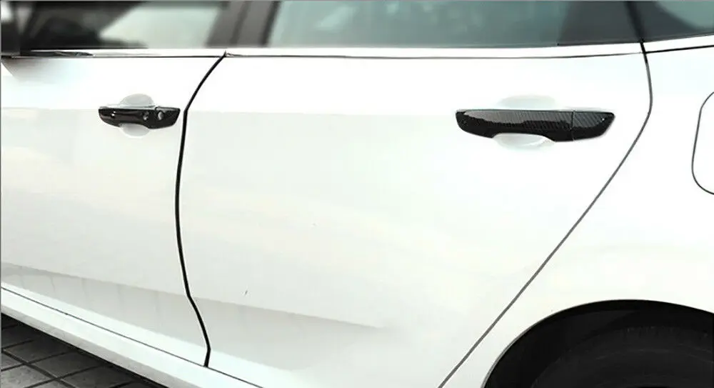 ABS углеродного волокна Боковая Дверная ручка Крышка отделка Подходит для Honda Civic
