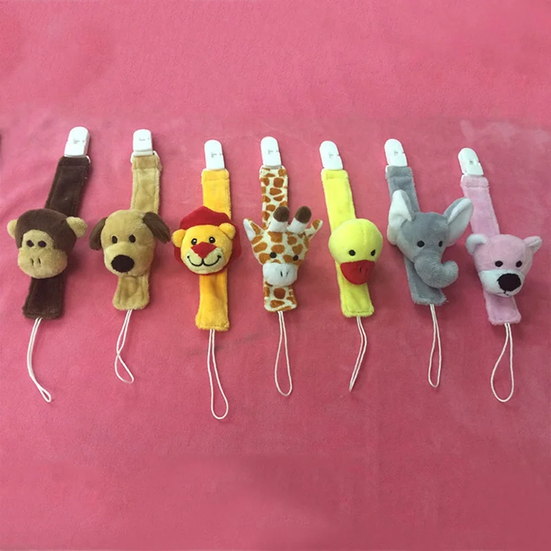 

Cute Plush Baby Pacifier Holder Nipple Chain Baby Teether Chain Toy Dummy Holder Chain Pacifier Clip