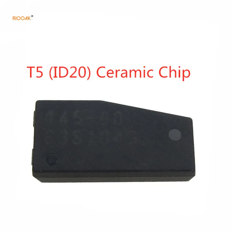 RIOOAK 10PCS original T5 ID20 Transponder Car Key Chip Blank Carbon ceramic T5 Cloneable  Cemamic T5 Chip Copy To ID 11 12 13 33