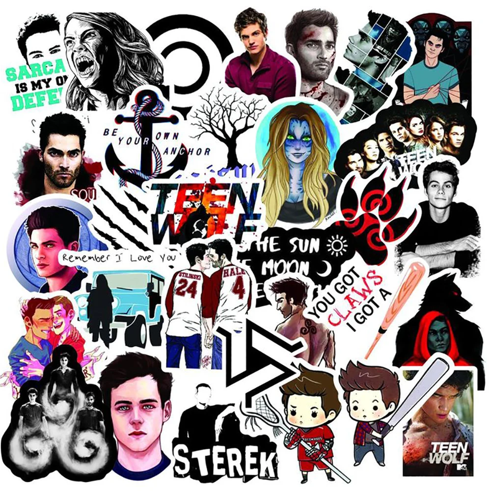 50 шт. мягкий чехол Teen Wolf ТВ показать Стикеры s DIY мотоциклетная дорожная Чемодан