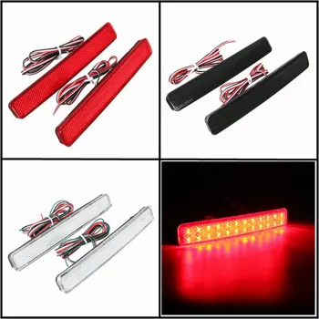 

For VW/T5 Transporter 2x 24 LED Auto Rear Reflectors Bumper Tail Fog Lamp Brake Stop Night Running Lights Driving Reverse Light