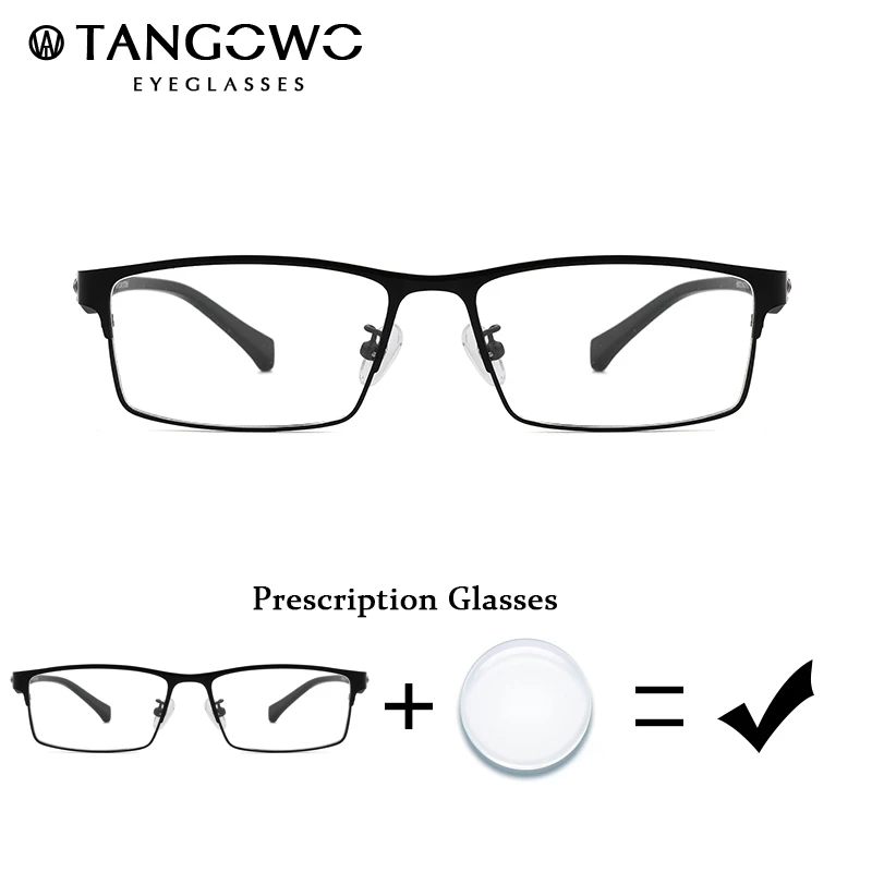 TANGOWO Male Prescription Eyeglasses Grade Glass Degree Eyewear Alloy