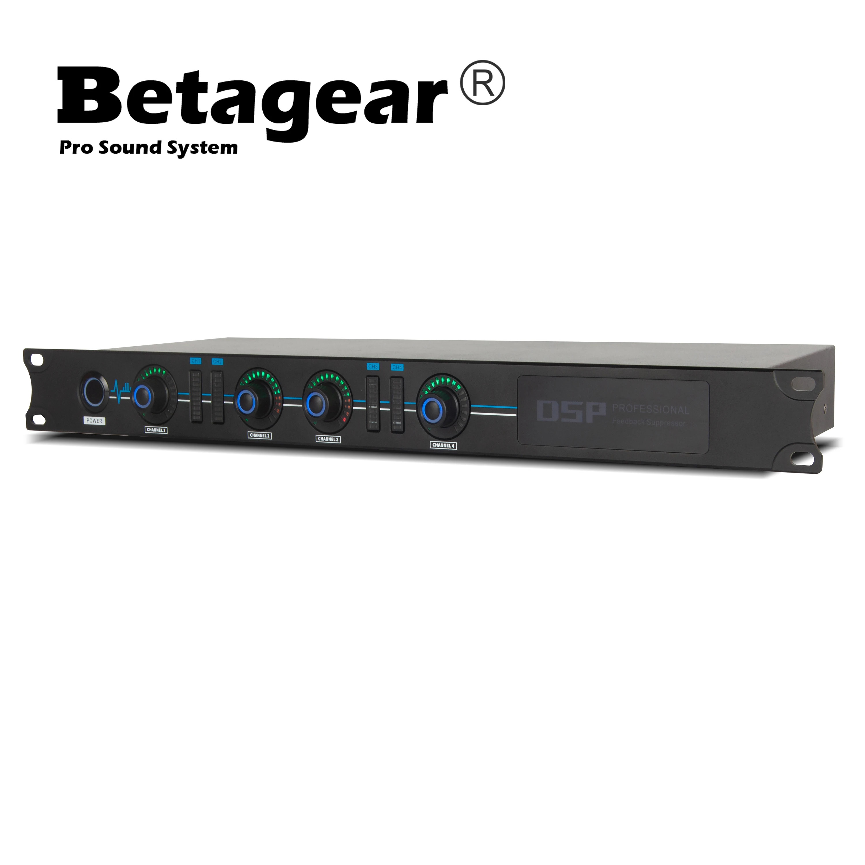 Betagear FBX440 사운드 시스템 장비, 피드백 억제 프로세서, 파괴자 억제, DSP 오디오, 4 in 4 하울링 억제