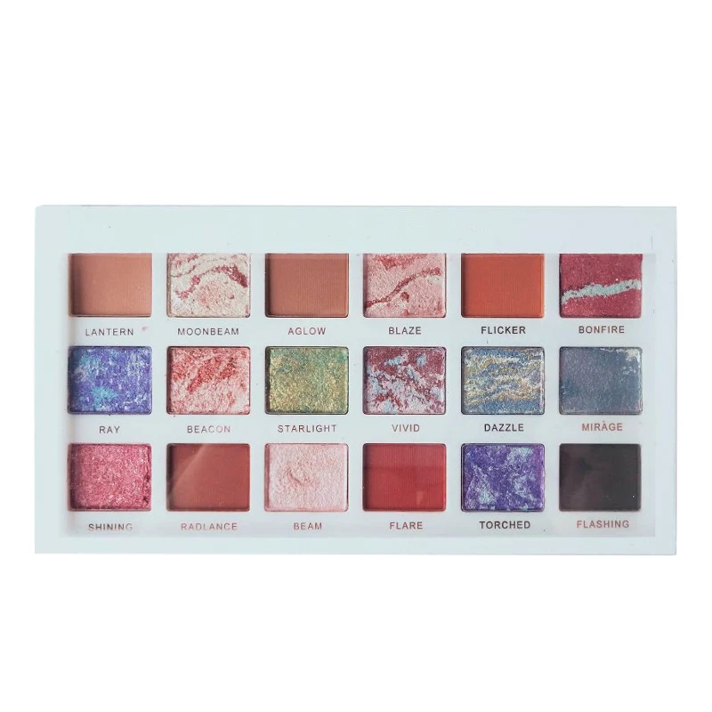 

18-Color Creative Shimmer Matte Eyeshadow Palette Pigments Psychedelic Laser Shell Gloss Colorfast Eye Cosmetics Maquiagem