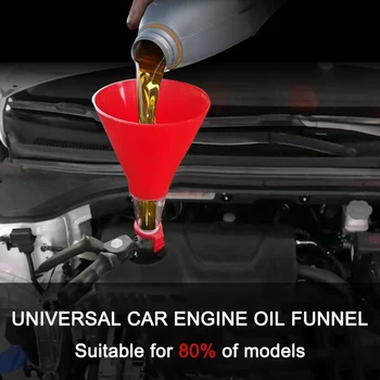 

Car Engine Oil Funnel Kit Universal Spillproof Oil Filter Tool Set Adjustable Priming Funnel Filling Oil Charging System Device
