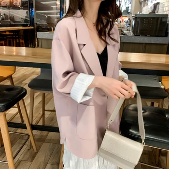

Small Suit Jacket Female 2020 Spring and Summer Korean Style Loose British Style Thin Suit Jacket Women Blazers and Jackets