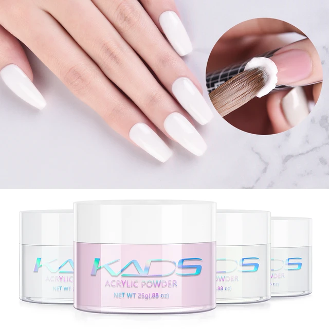 Juego de polvo acrílico transparente para manicura profesional, juego de  uñas acrílicas para extensión de uñas, rosa y blanco - AliExpress