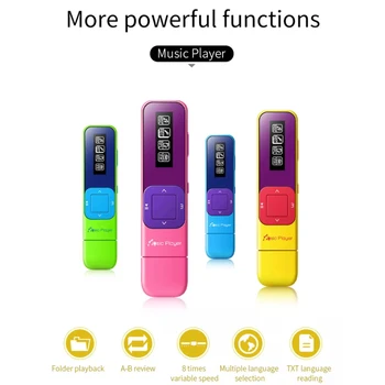 

IQQ Q1 Mini 8GB MP3 Music Player HiFi Lossless Portable Bulit-in FM Radio Recording Voice Recorder Playback