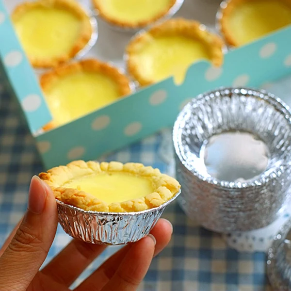 250 Pcs Disposable Egg Tart Holder Mold Aluminum Foil Cake Cookie Kitchen Baking Tool JS23