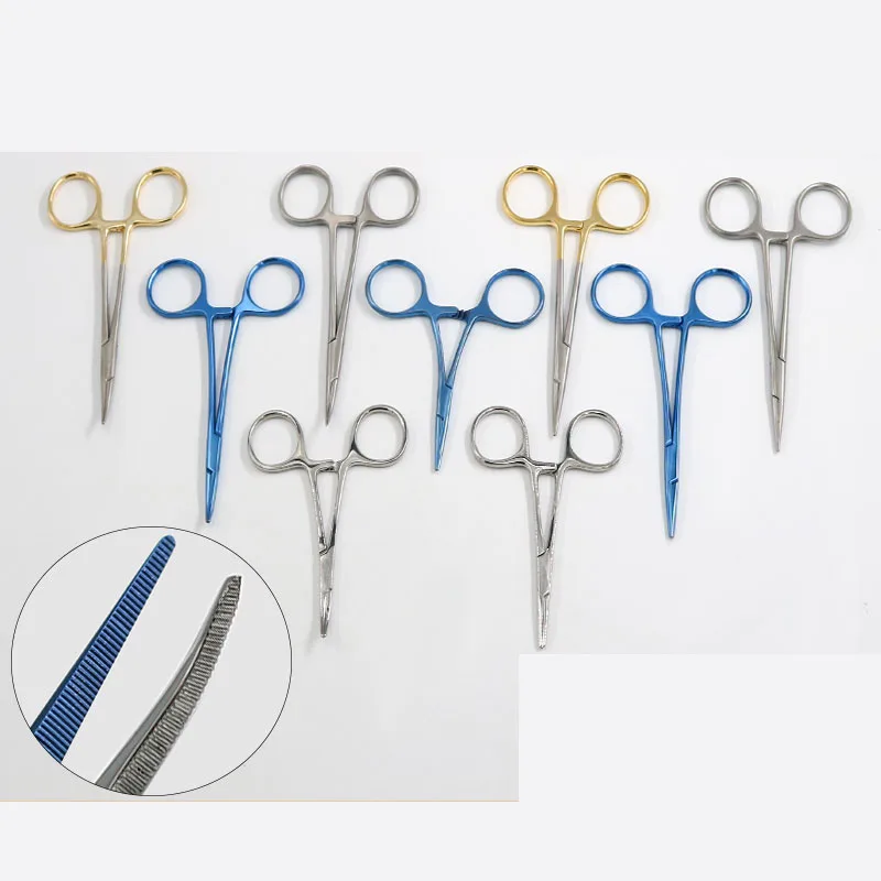 

Cosmetology plastic instrument pattern hemostatic forceps double eyelid surgery tool fine full tooth hemostatic forceps microvas
