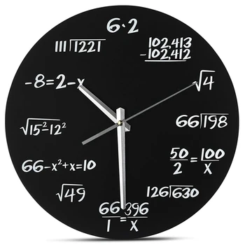 

Math Wall Clock - Unique Wall Clock - Each Hour Marked by a Simple Math Equation