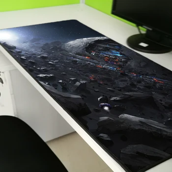 

Yuzuoan Fantasy Planet Space Star Wars Game Mousepad Locking Natural Rubber Mouse Mat PC Computer Notebook Mouse Pad Large Size