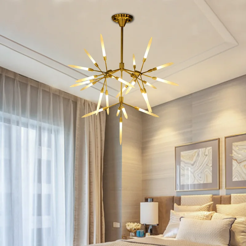 

Postmodern novelty LED chandelier ceiling Nordic Acrylic hanging lights Iron creative fixtures for dining living room home deco