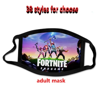 

Adult Protective Mask Fortnites Face Masks Fortress Night Mouth Mask anti-dust breathable Cotton Cartoon Printed Mask Cosplay