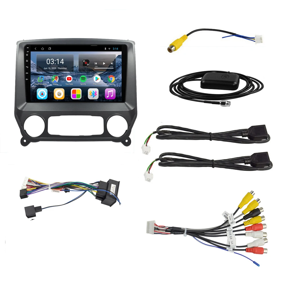EKIY IPS Android 9.0 Car Multimedia Player For Chevrolet Silverado GMC Sierra AutoRadio Stereo Audio Video FM Wifi BT 2 Din DVD