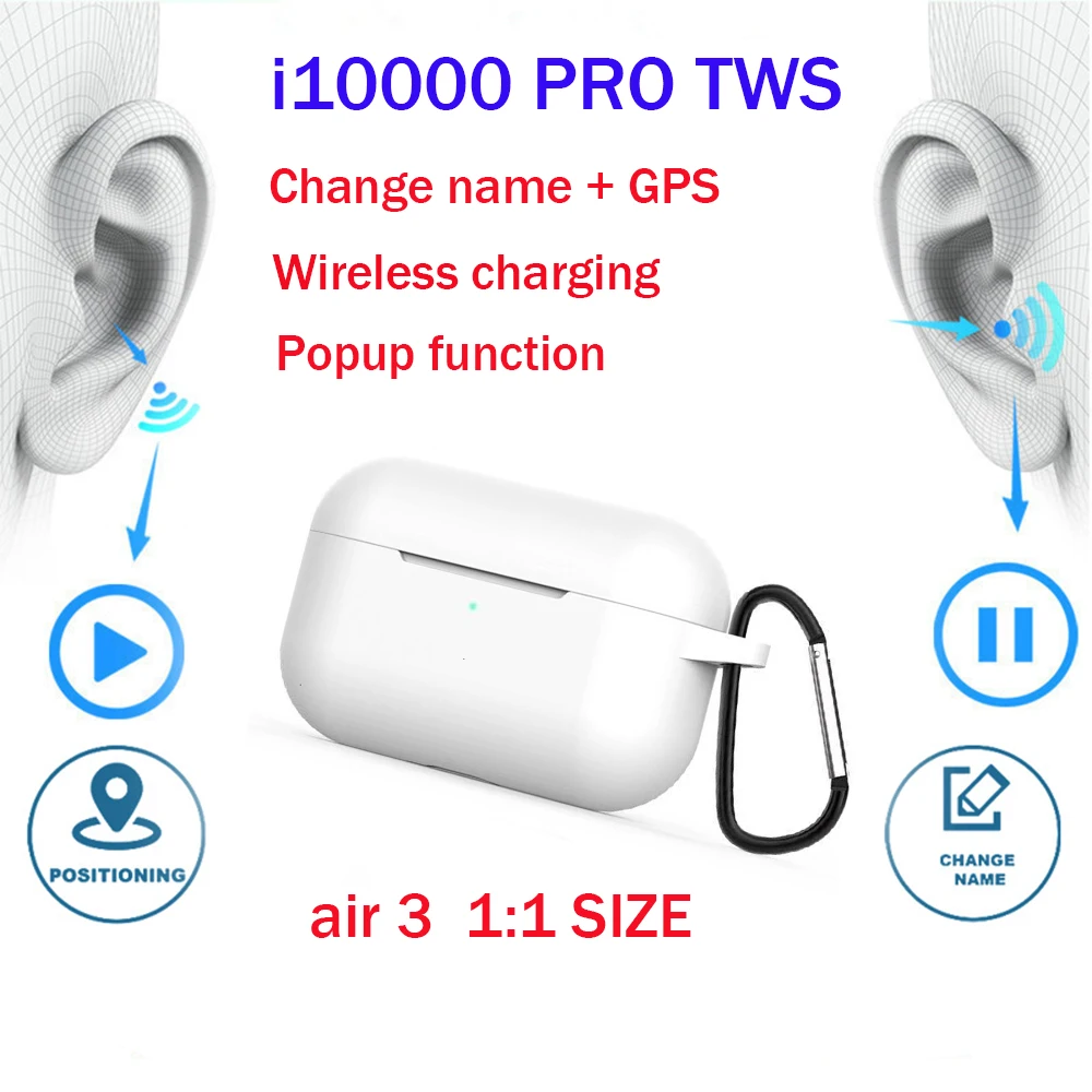 Оригинал i10000 TWS Copy Air 3 pop up window беспроводная Bluetooth гарнитура Беспроводная зарядка pk