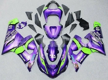 

New Style ABS Motorcycle Full Fairings Kit Fit for kawasaki Ninja ZX6R 636 2005 2006 05 06 6R ZX-6R 636cc Custom Purple Green