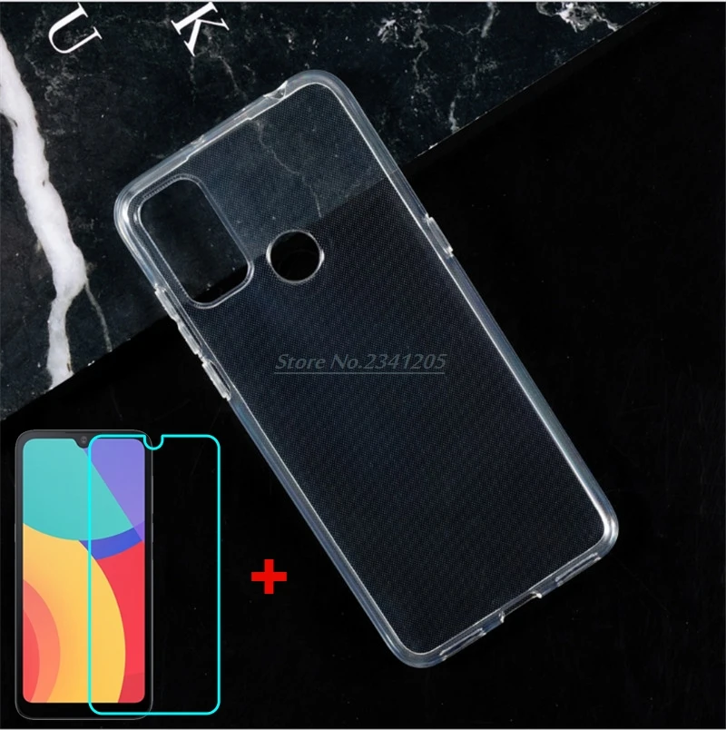 best waterproof phone pouch Silicone Case For Alcatel 1L 2021 3L 1V Back Cover Tempered Glass For Alcatel 1S 2020 5028 1S 2019 5024 Funda Alcatel 1S 2021 cell phone lanyard pouch