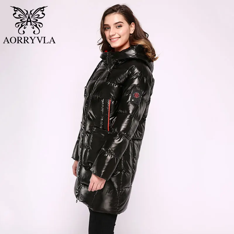 AORRYVLA новая зимняя куртка s Parkas Женская Длинная зимняя куртка с капюшоном Толстая теплая женская зимняя куртка женская повседневная куртка