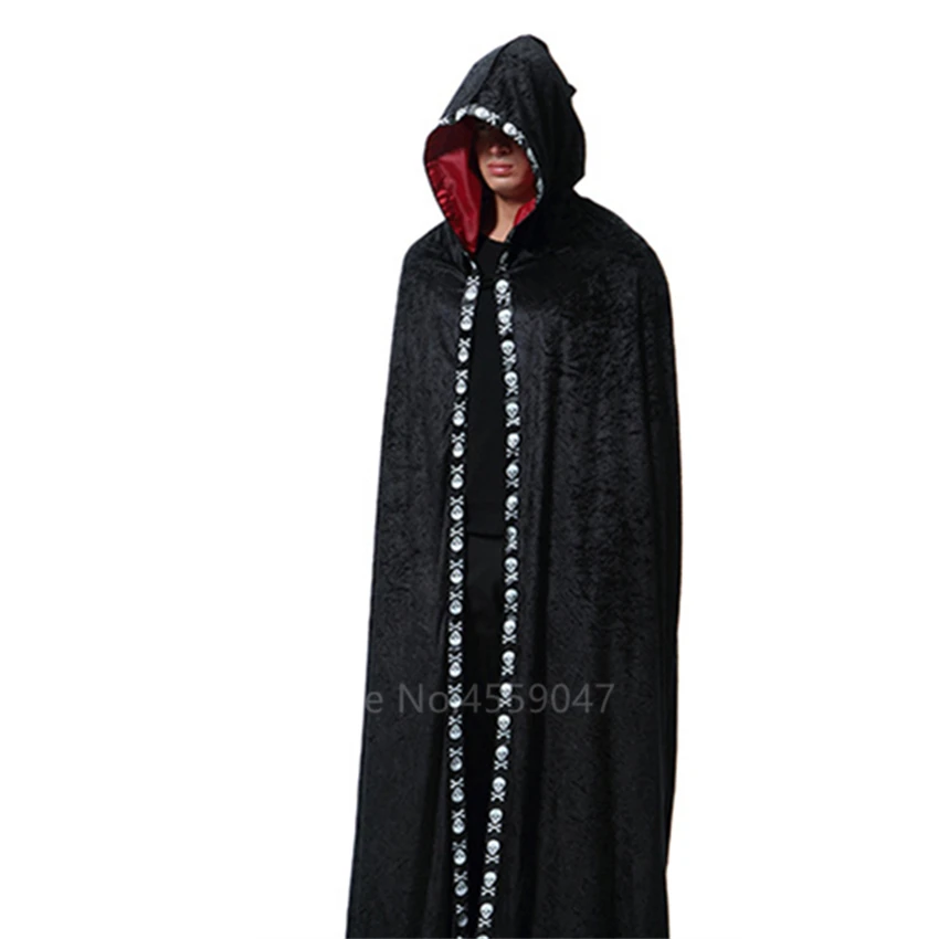 Средневековый карнавальный костюм волшебника смерти, карнавальный костюм на Хэллоуин для взрослых мужчин, вечерние костюмы для выступлений в средневековье, привидение-дьявол