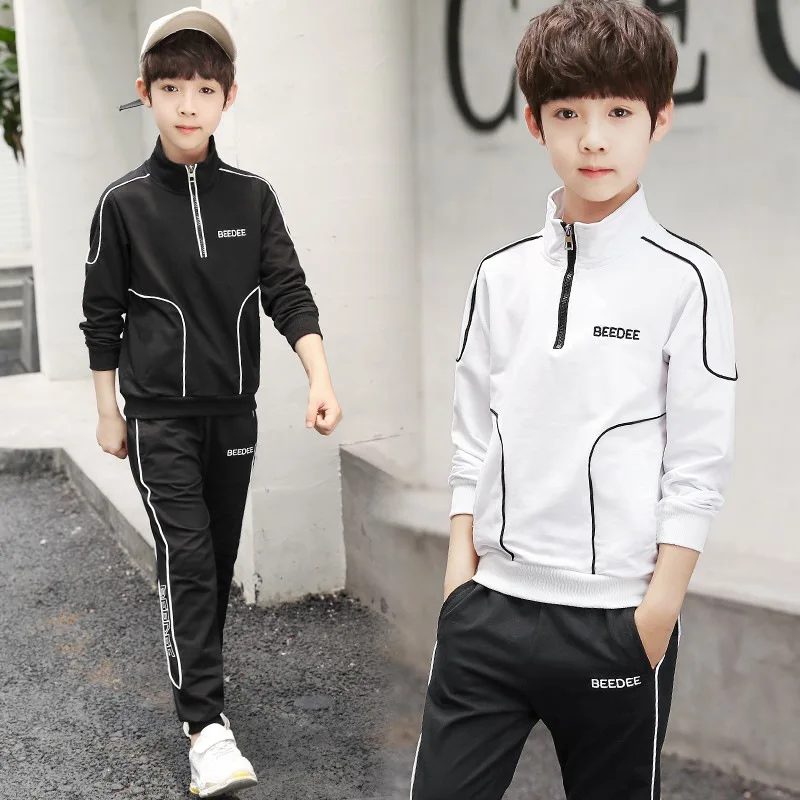 

2019 Spring Autumn Boys Clothes Sets Children Teenager Casual Cotton Coat+Pants 2PCS Sports Suit Boys Tracksuit Outfits 4-12T
