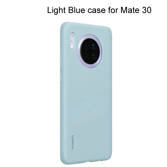mate 30 Ligh blue Мягкий силиконовый чехол для HUAWEI mate 30 mate 30 Pro, задняя крышка с волокном внутри, чехол для mate 30 mate 30 Pro - Цвет: mate 30 Ligh blue