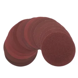 Disques de ponçage à crochet et boucle, 6 pouces, 150mm, rouge, oxyde d'aluminium, papier de verre sec, grain 60 à 2000, pour le polissage du bois et du métal 