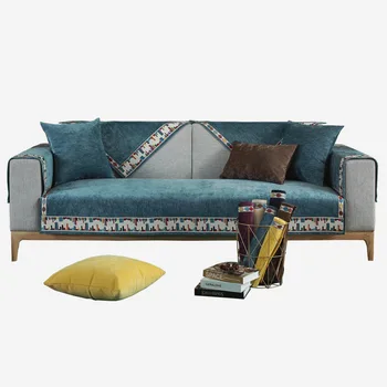

Chenille Sofa Pad Anti-dirty Non-slip Backside Sofa Cover Dog Mat Cushion All-inclusive Removable Multi-size Corner Sofa Towel
