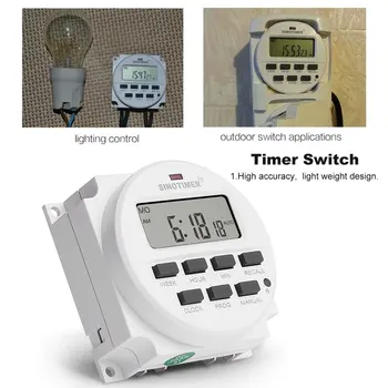 

New SINOTIMER 12V Weekly 7 Days Digital Programmable Time Switch Relay Timer Control Countdown Recall for Electric Appliance