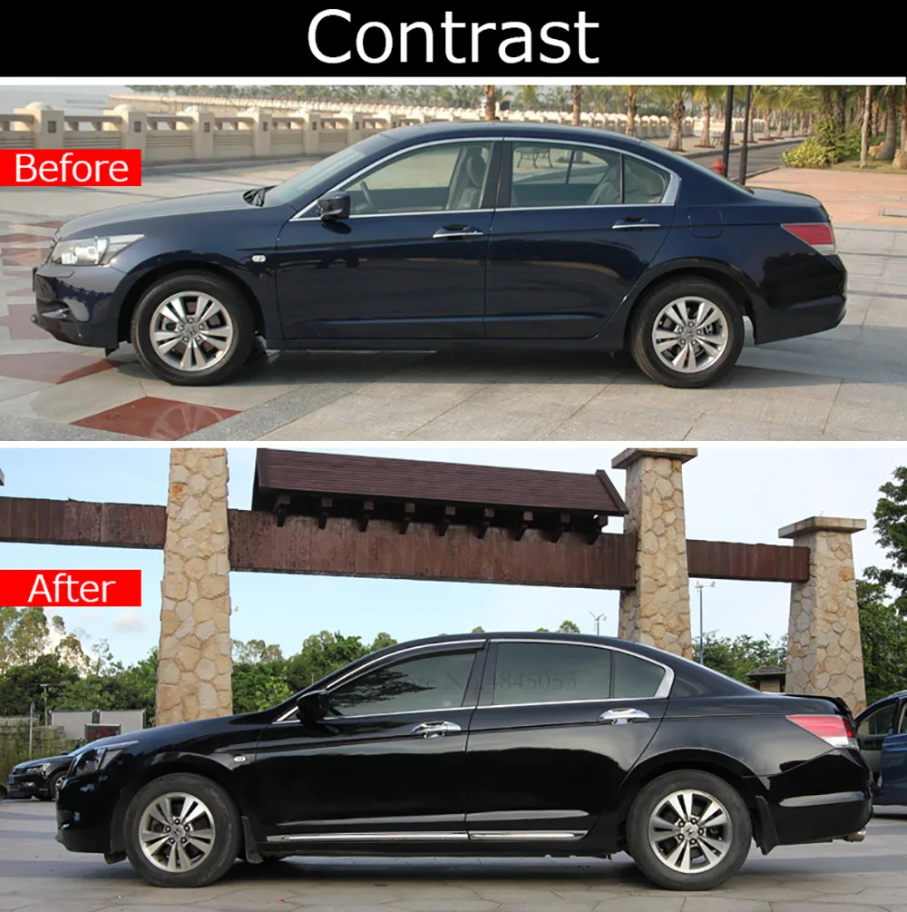 AITWATT для Honda Accord 2008 до 2012 ABS хромированная Боковая дверь корпус формовочная полоса для крепления внутренней отделки протектор крышки 4 шт