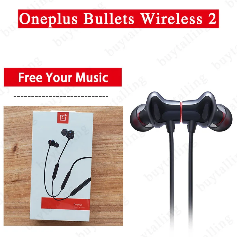 Официальный Oneplus Bullets беспроводной 2 Bluetooth наушники OnePlus Bullets 2 для Oneplus 7 Pro интерфейс Warp flash Charge функция - Цвет: black