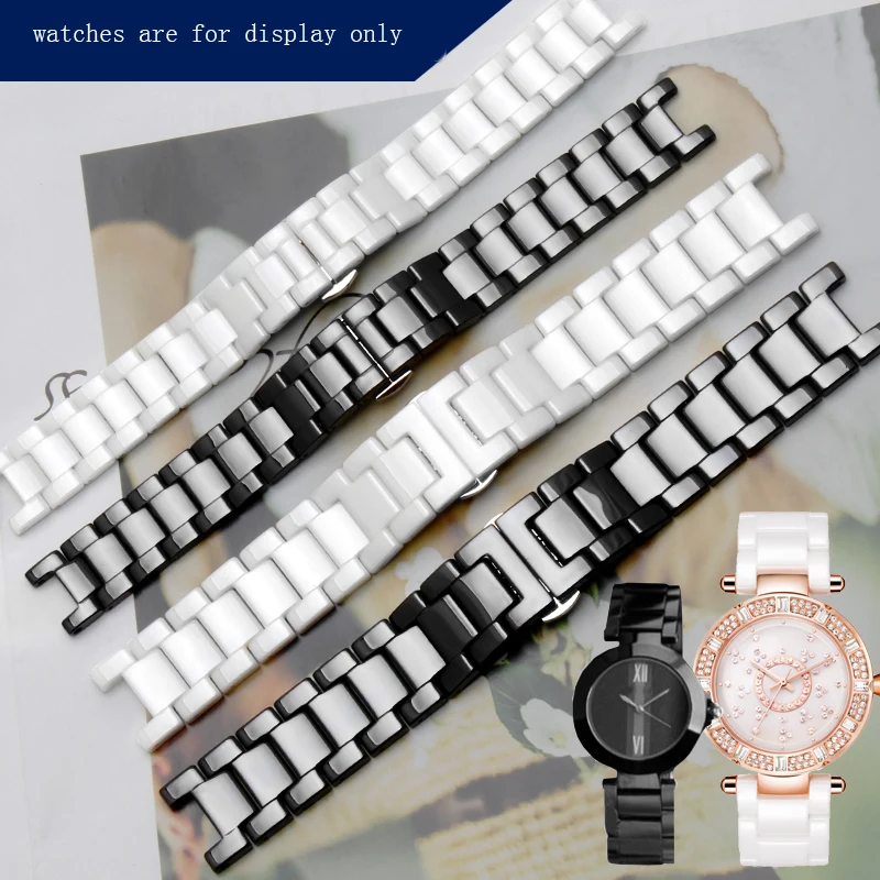 Cinturino In Ceramica Dentellata Adatto Per Gucci Folli Follie Omega Black White Watch Chain Accessori Per Uomo E Donna