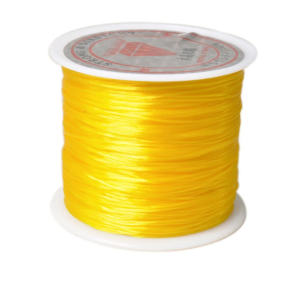 1 Roll 0.8mm 1mm 1.2mm 1.5mm Round Beading Elastic Stretch Cord String Rope