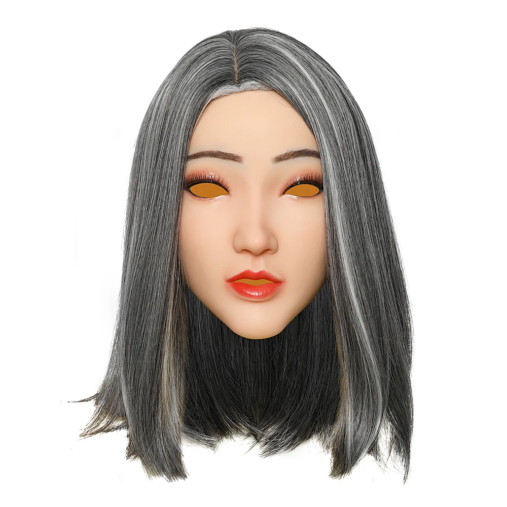

KOOMIHO Christine Soft Silicone Transgender Mask Crossdress Cosplay Mask Handmade Makeup Mask for Face Shemale Drag Queen 3G