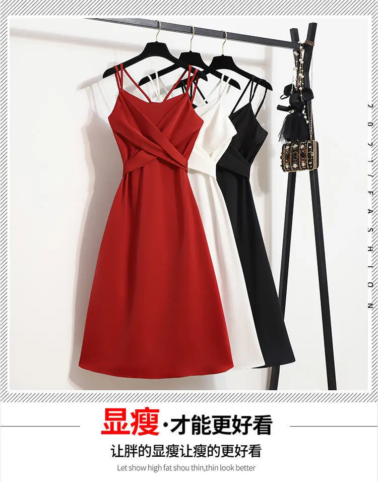 2021 summer new French style niche design sense suspender dress  fashion temperament skirt female trend Ulzzang y2k sexy dress plus size dresses