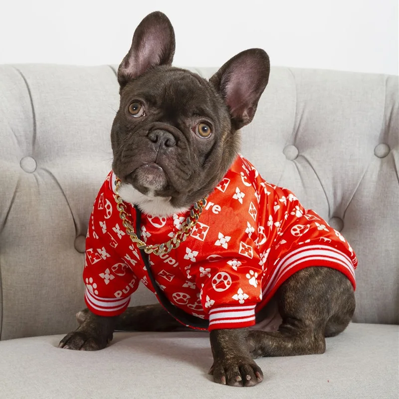 Одежда с принтом в виде собак зимние теплые Pet куртки для щенков одежда