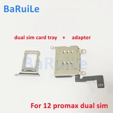 Baruile 30Sets Dual Sim Kaartlezer Adapter + Dual Sim Lade Houder Voor Iphone 12 Promax Dual Sim Telefoon