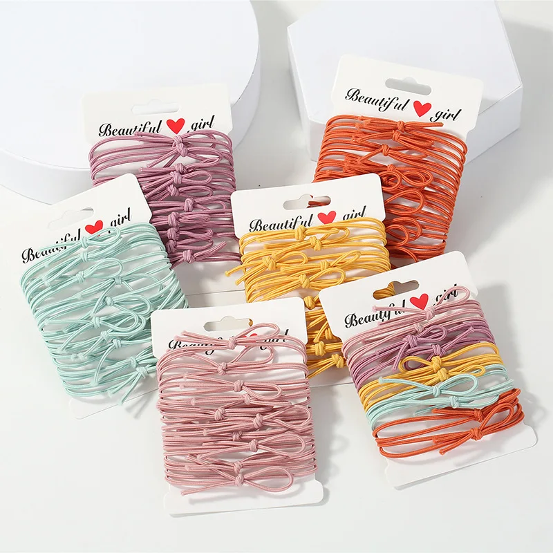

25 Styles 10Pcs Girls Women Cute Hair Band Colorful Scrunchies Ropes Fashion Ponytail Holder Hairbands Ties Korean Accessories