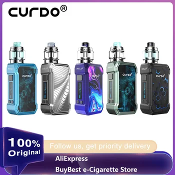 

Original 60W Curdo Hally TC kit Support Single 18650 Battery & 0.4ohm coil & 0.6ohm coil & 0.96 inch Screen E-cigarette Vape Kit