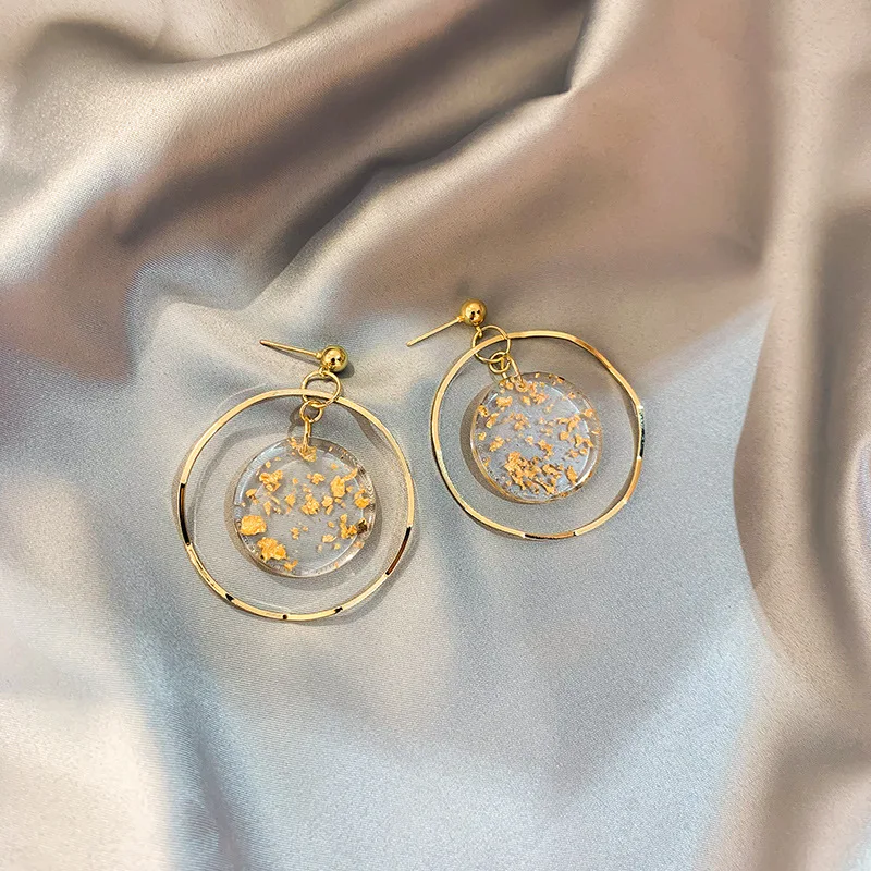 

Top Design Double Round Drop Earrings For Women 2020 New Personality Elegant Oorbellen