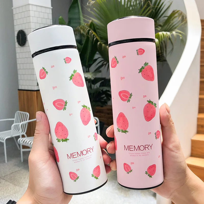 

Korean-style Tea Filter Strawberry Net Red Insulated Cup Spacious Stainless Steel Filter Water Glass Cute Hipster Students Cup