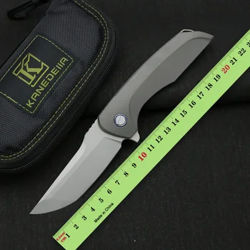 

Discounted Hakkaido Flipper m390 blade titanium handle folding knife outdoor camping hunting survive pocket knives EDC tool