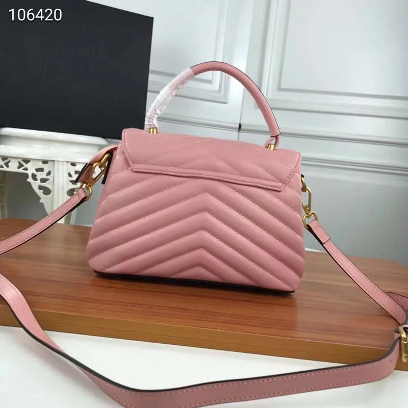 

Genuine Leather Luxury new 2019 women's real leather bag, high-quality clamshell shoulder bag, handbag