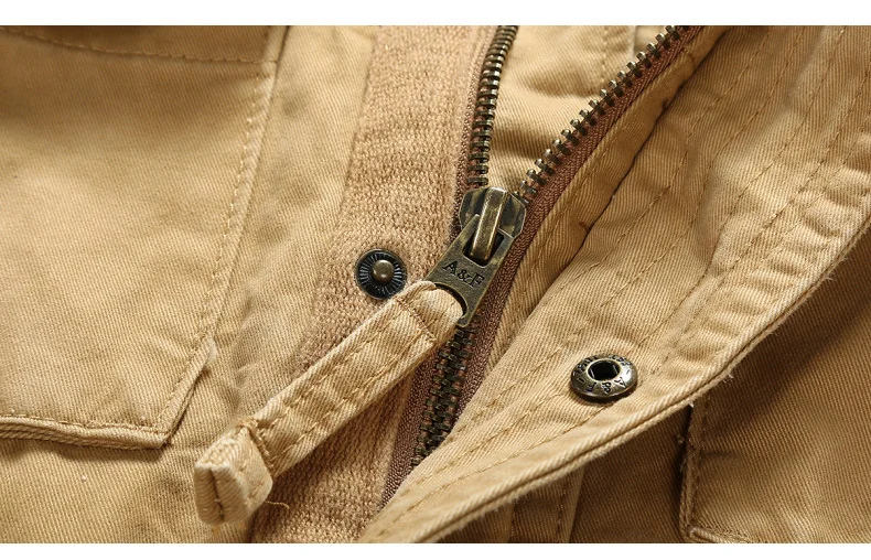 Cargo Jackets Men Tactical M65 Multi-pockets Cotton Coats Removable Hooded Work Jacket Wear-resistant Winter
