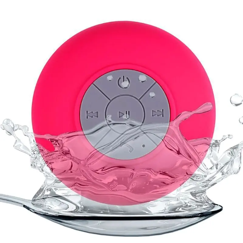 Портативный Красочный HIFI высокое качество водонепроницаемый Мини Bluetooth динамик беспроводной громкой связи с присоской - Цвет: Красный