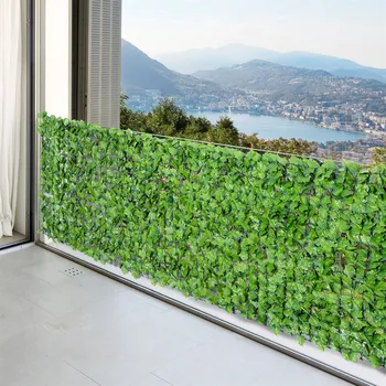Utsunny artificiale siepe recinzione rotolo balcone ringhiera privacy recinzione pianta decorativa PE 1